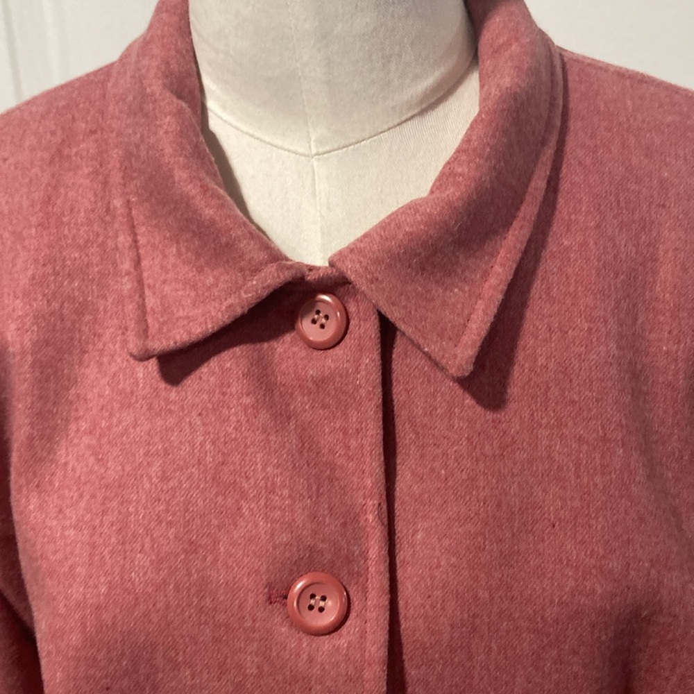Pendleton Pink Button Up Wool Blazer 16 - image 3